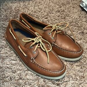Men's Sperry Topsider Brown Leather Boat Shoes